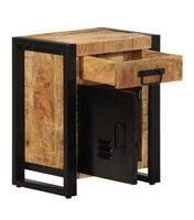 Nachttisch/Beistelltisch aus Mangoholz, Neu / Nr.104