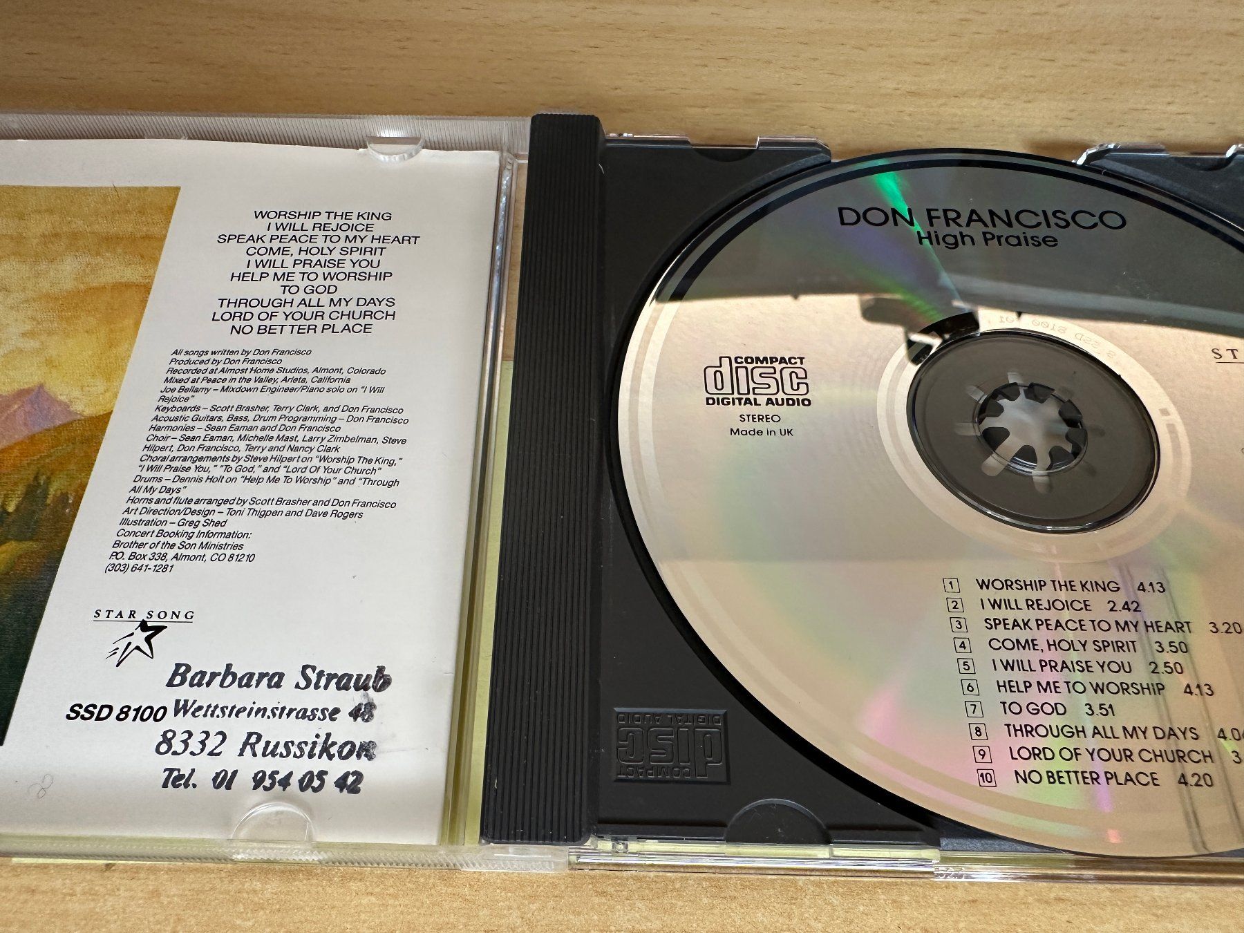 CDs: D4 Don Francisco – High Praise – Gebraucht aus Rikon im Tösstal von Alpenmutz 2