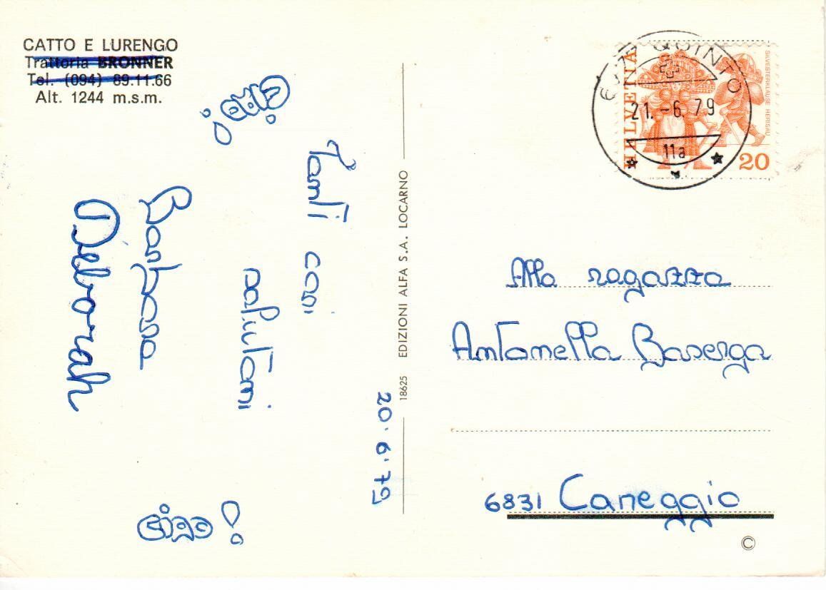 Cartoline postali: Catto e Lurengo – Usato da Wolhusen venduto da Curver9 1