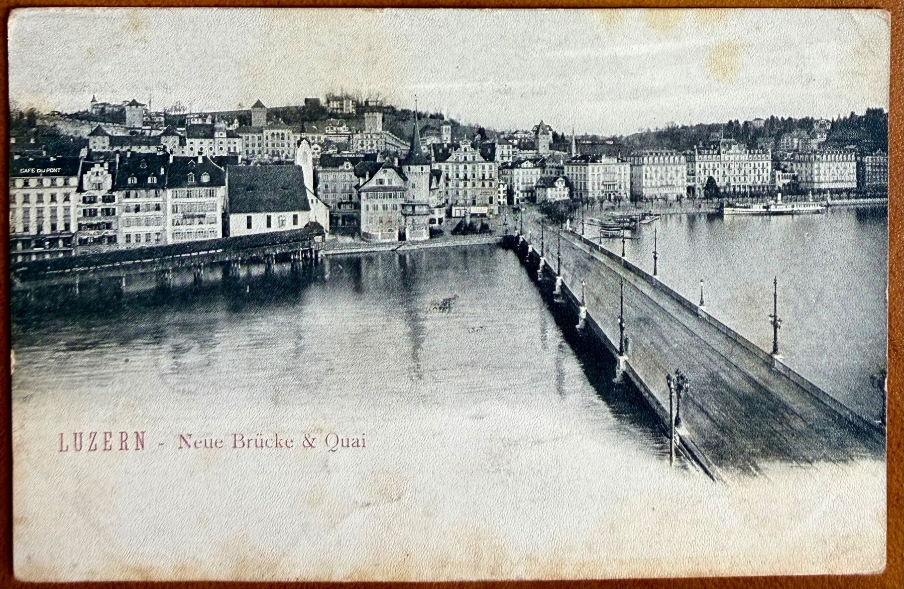 Cartoline postali: Luzern - Neue Brücke 1902 – Usato da Lutry venduto da Ediego