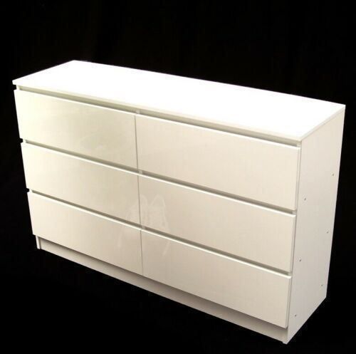 Kommoden: 57048 - Hochglanz Sideboard mit 6 Schubladen Kommode Schrank – Neu und originalverpackt aus Wallenwil von toesstal-vertrieb 6