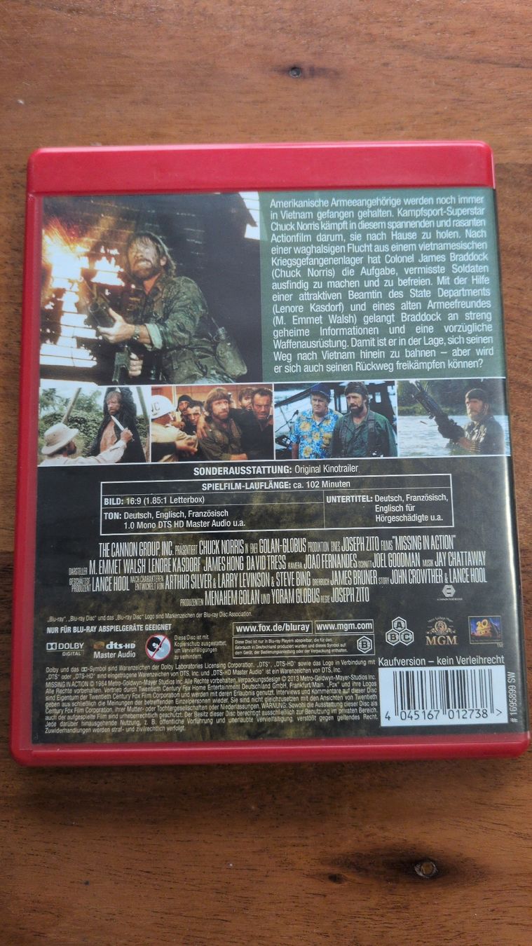 Alle DVDs: Missing in Action Blu-ray Chuck Norris  – Gebraucht aus Thun von Pizzamike 1