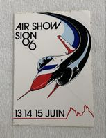 Aufkleber Air Show Sion 1986 und 4 kleine Fliegerstaffel 1