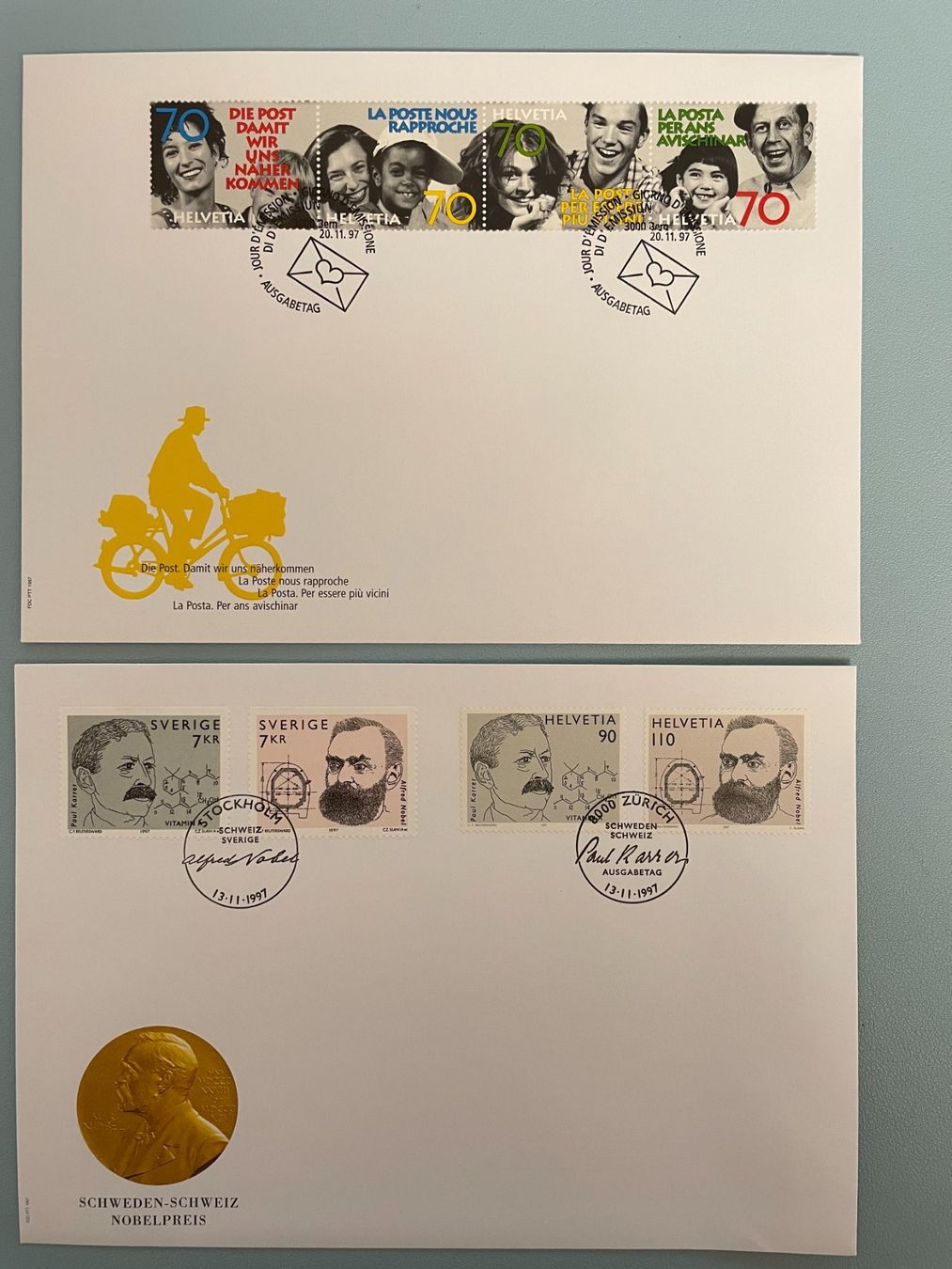 Alle Briefmarken: 1997 2x FDC Format E6 – Gebraucht aus Eggersriet von stamp303