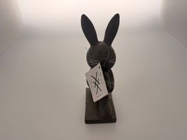 Dekofigur Hase grau