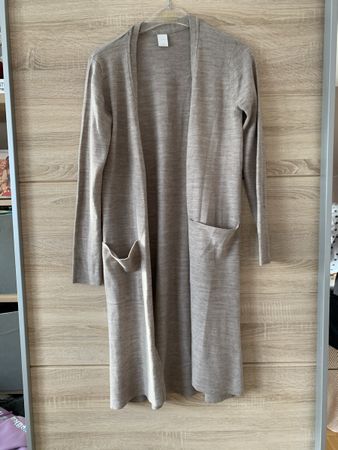 Long cardigan gris