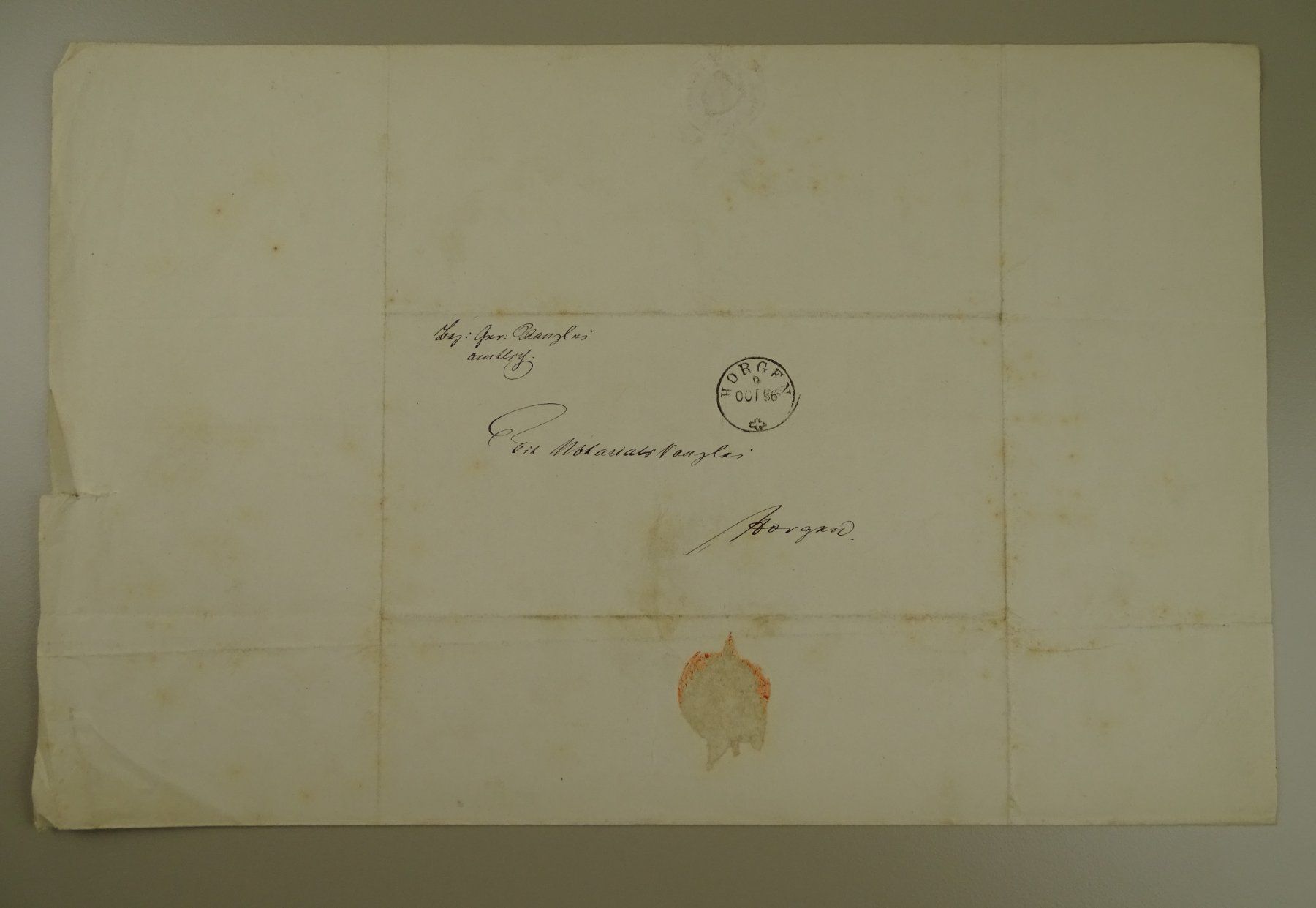 Documenti: BRIEF AN NOTARIAT HORGEN 1856, BOM – Usato da Grüningen venduto da Kartensammler 2