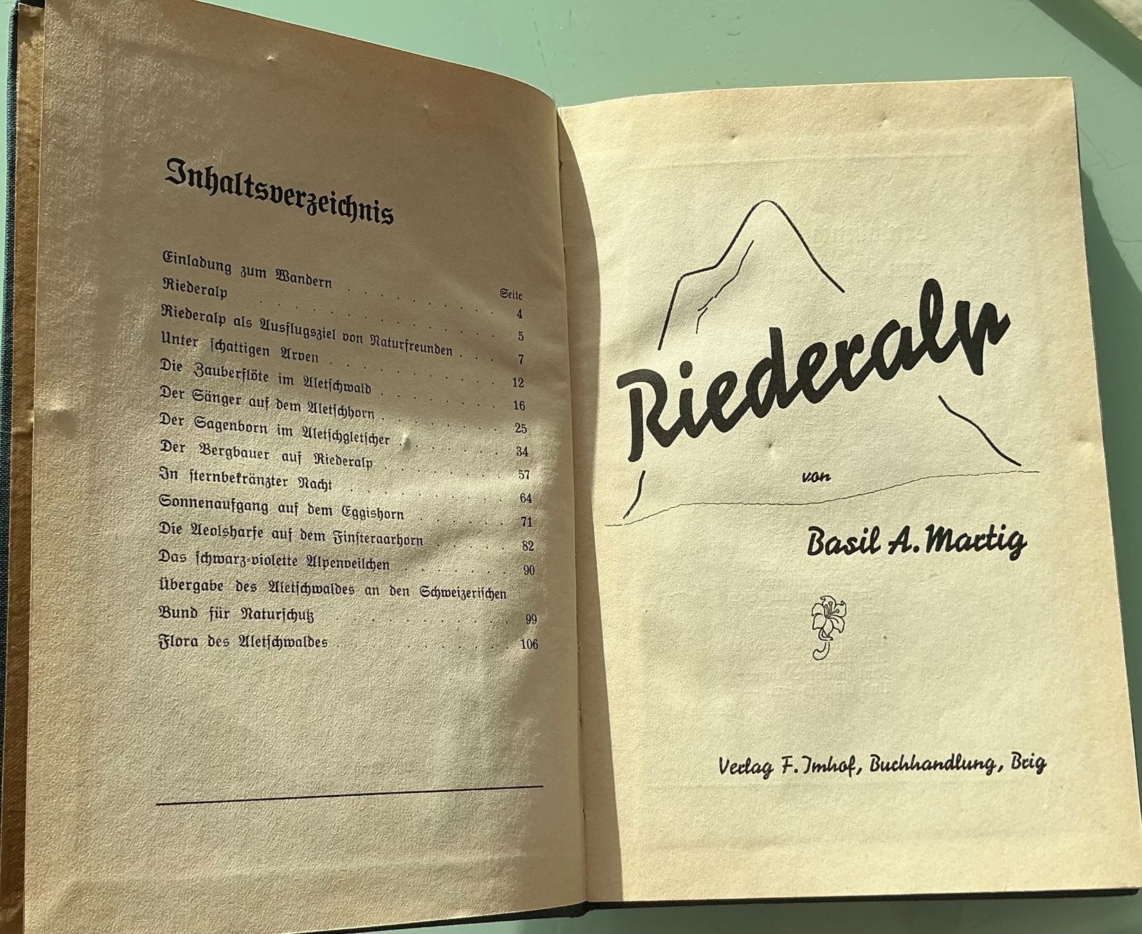 Libri: Riederalp - Basil A. Martig – Usato da Crans-Montana venduto da plainemorte 1