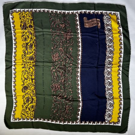 Edles Seiden-Foulard von CARUSO mit französischem Zitat