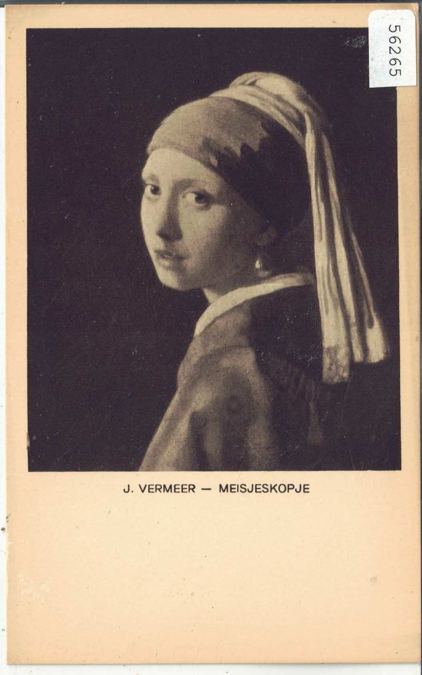 Cartoline postali: J. Vermeer - Das Mädchen mit dem Perlenohrring – Usato da Ettingen venduto da Kartenplanet