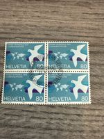 Briefmarke Helvetia 80 Rappen, 1983, Viererblock, Top!
