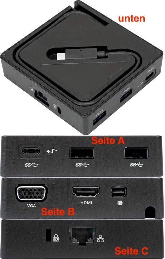 Targus Docking station: Targus DOCK412EUZ Dockingstation USB-C Travel Dock Power – Nuovo e nell'imballaggio originale da Reinach AG venduto da RiesenServicesGmbH