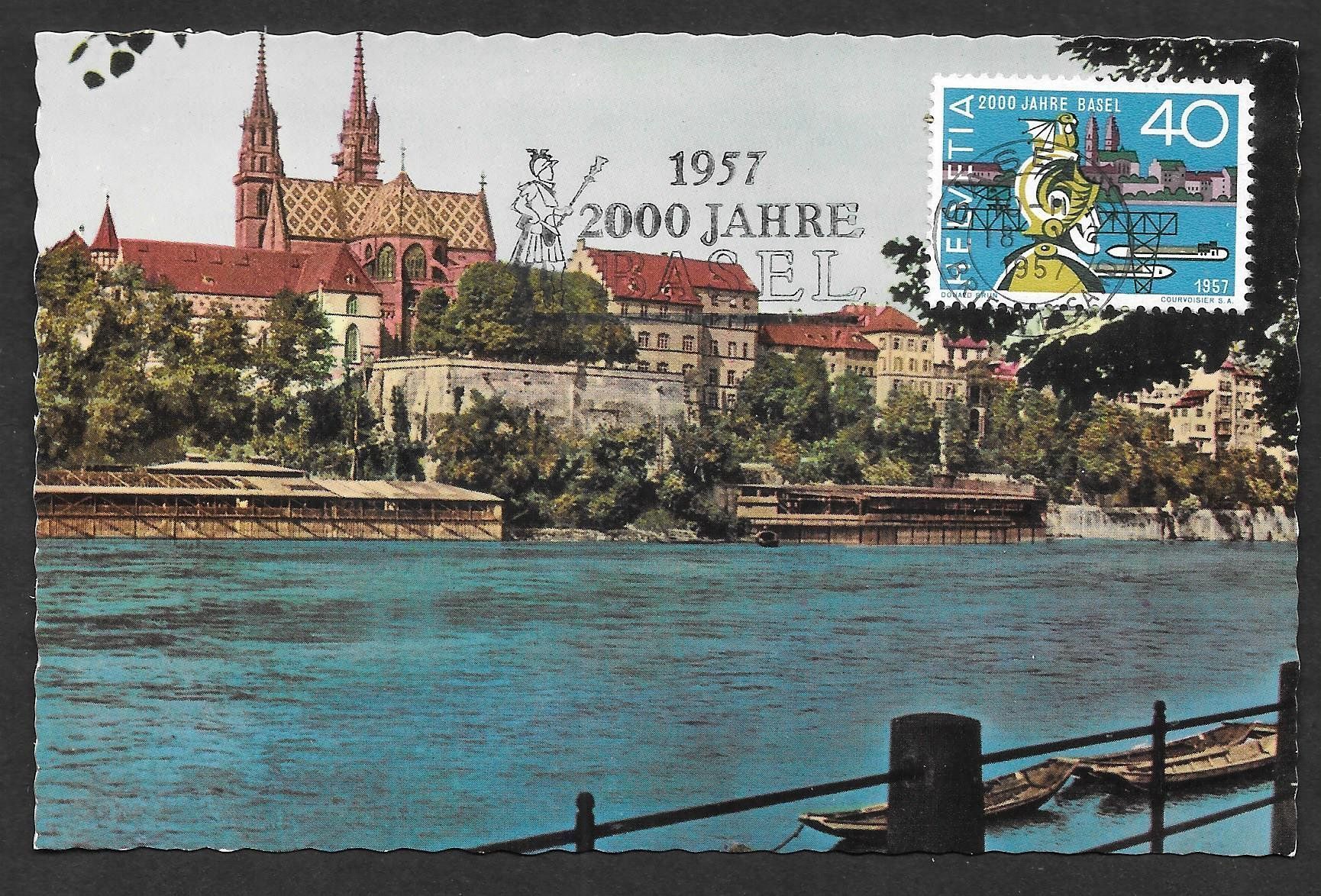 Tutti i francobolli: Maximumkarte Nr. 331 2000 Jahre Basel do. Stempel 18.5.1957 – Nuovo (secondo la descrizione) da Olten venduto da clotaldi