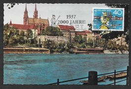 Maximumkarte Nr. 331 2000 Jahre Basel do. Stempel 18.5.1957