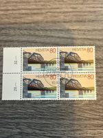 Block mit 4 Briefmarken Helvetia 80, 10.9.91, Brücke (55)