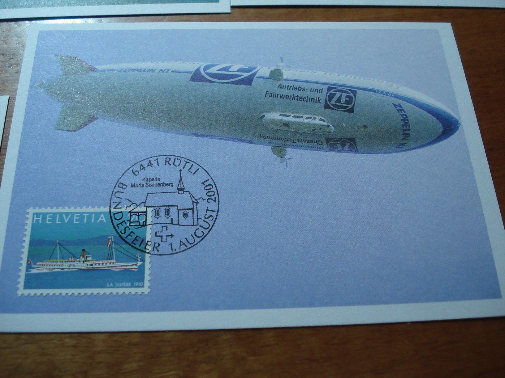 Alle Briefmarken: Satz Maximumkarten "Zeppelin-fahrten" 2003, Sonderflug Luzer – Gebraucht aus Niederwil AG von morostahu 1