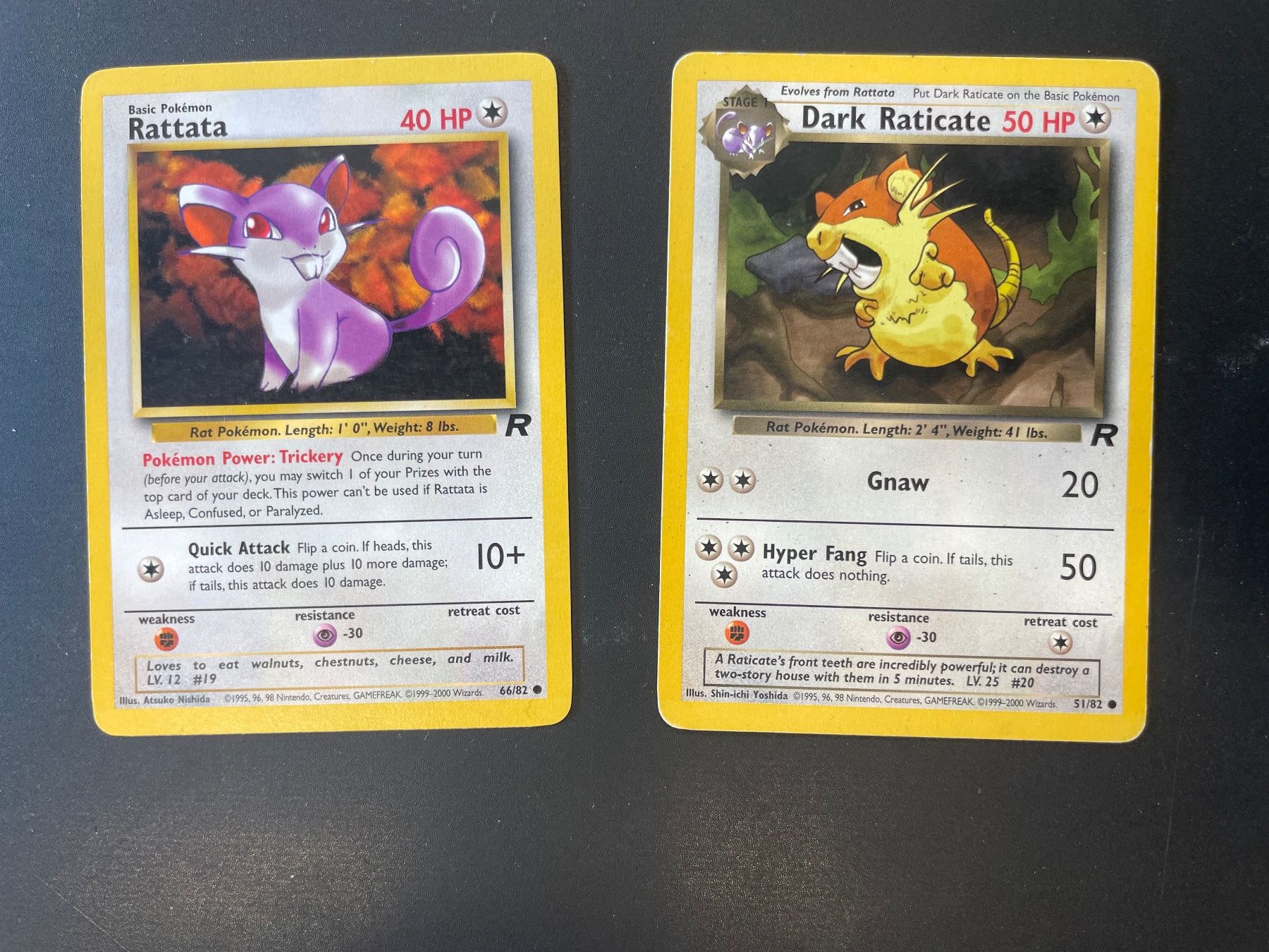 Pokémon Sammelbilder & Trading cards: Dark Raticate & Rattata - Pokemon - Team Rocket – Gebraucht aus Hütten von yve_tf69