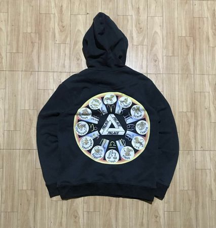 Sweat à capuche Palace noir graphic imprimé zodiaque - M p48