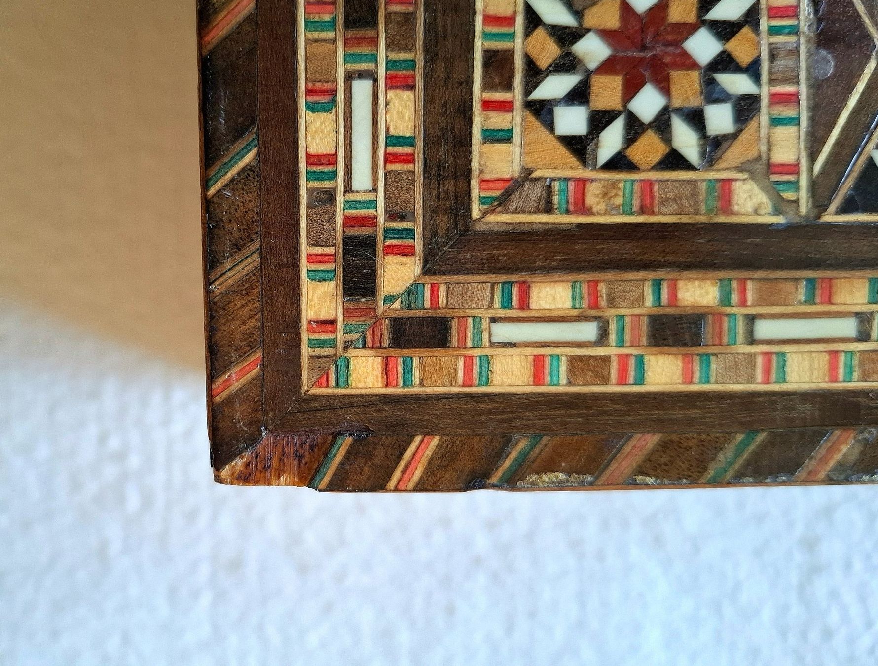 Jeux: VINTAGE BACKGAMMON / SCHACH KASSETTE, INTARSIEN – D'occasion à Grüningen par Kartensammler 6
