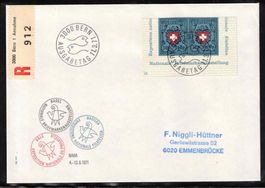 1971, NABA Blockausschnitte W44 auf FDC