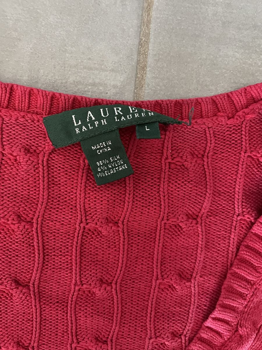 Ralph Lauren Maglioni & Felpe: Pull L. Lauren, torsadé, taille L, bon état – Usato da Plan-les-Ouates venduto da Skyesvintage 1