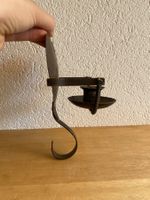 Antiker Wandkerzenhalter Herzform aus Metall