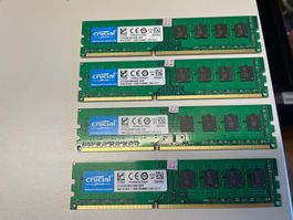 Crucial RAM, 32GB (4x8GB), DDR3L-1600 1.35V CL11