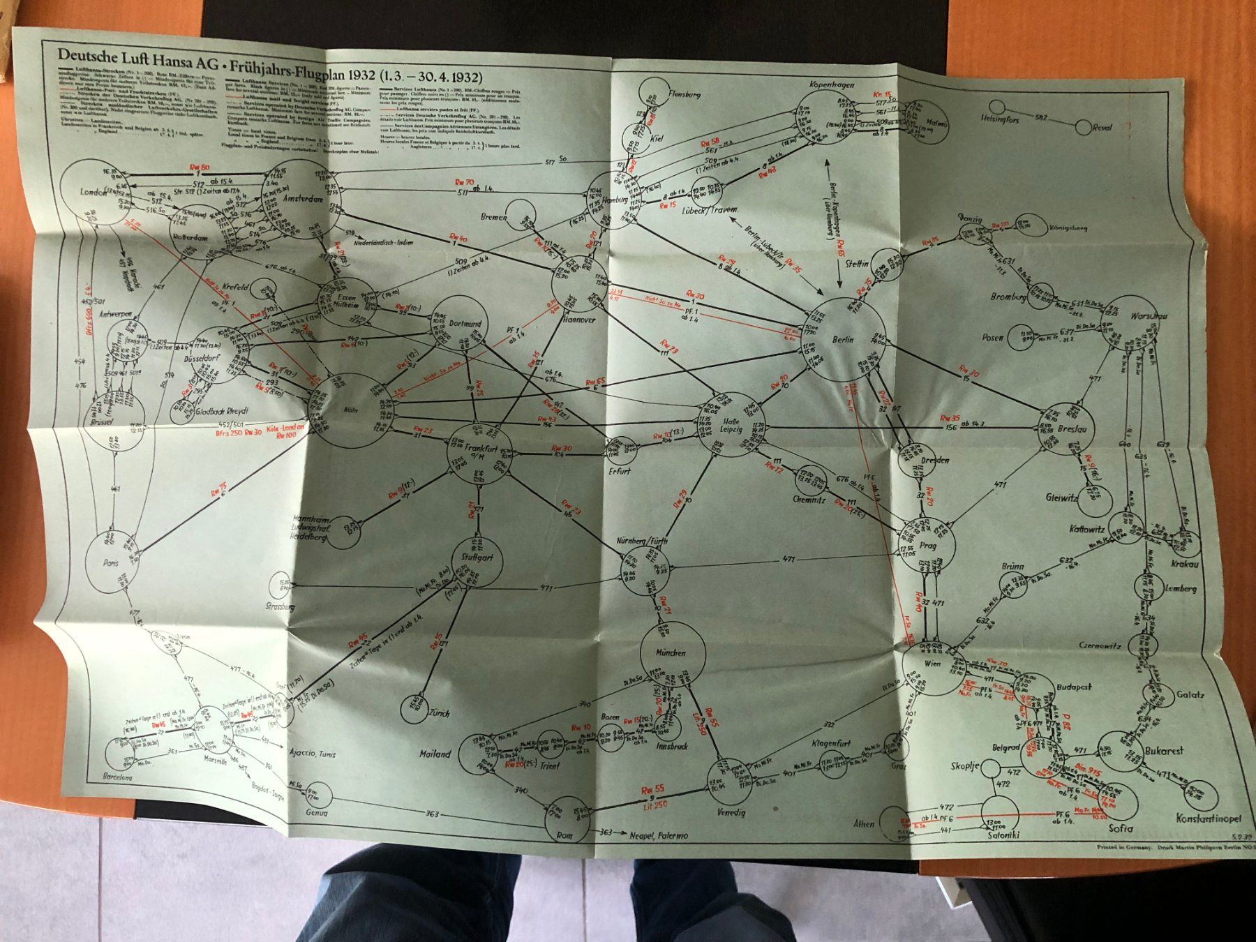 Documenti: Deutsche Lufthansa AG Taschen Flugplan 1932 – Usato da Pfäffikon ZH venduto da Waltoversand 2