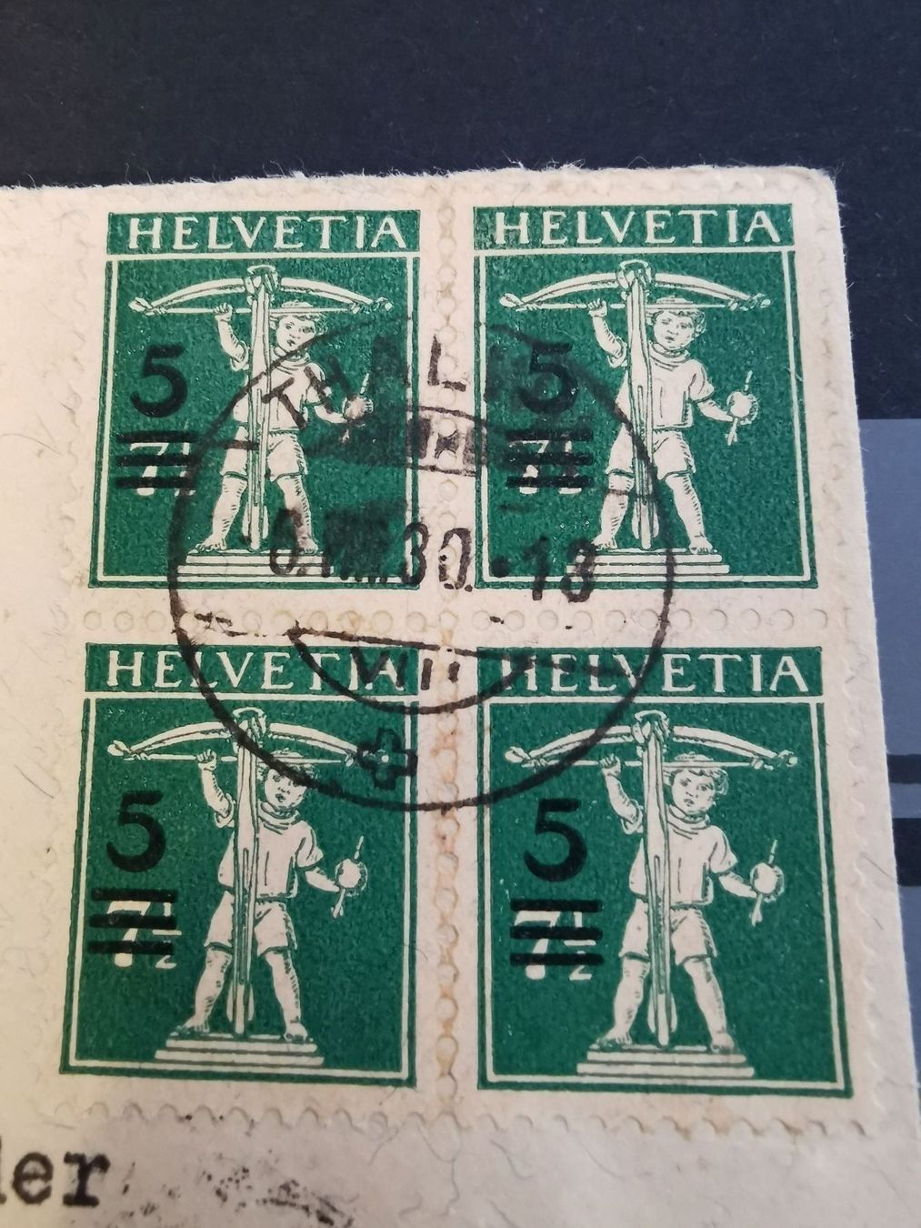 Tutti i francobolli: (am112) 181 4er Brief kat:120.- – Usato da Buttikon SZ venduto da Mstrubeli 2