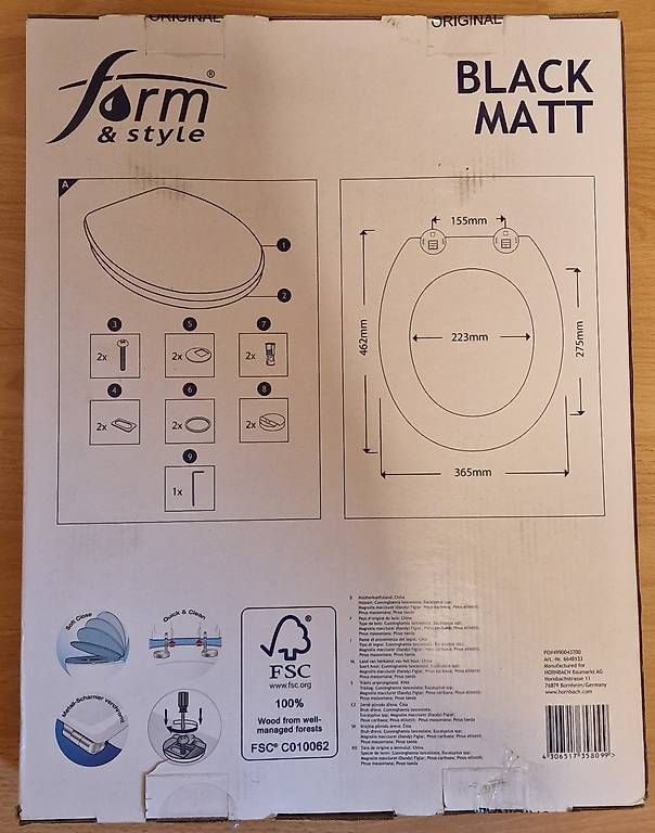 WC: WC Deckel matt schwarz – Neu und originalverpackt aus Felben-Wellhausen von Vollpfoschta 1