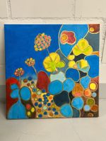 Abstraktes Acrylbild, Unikat, mit Goldakzenten