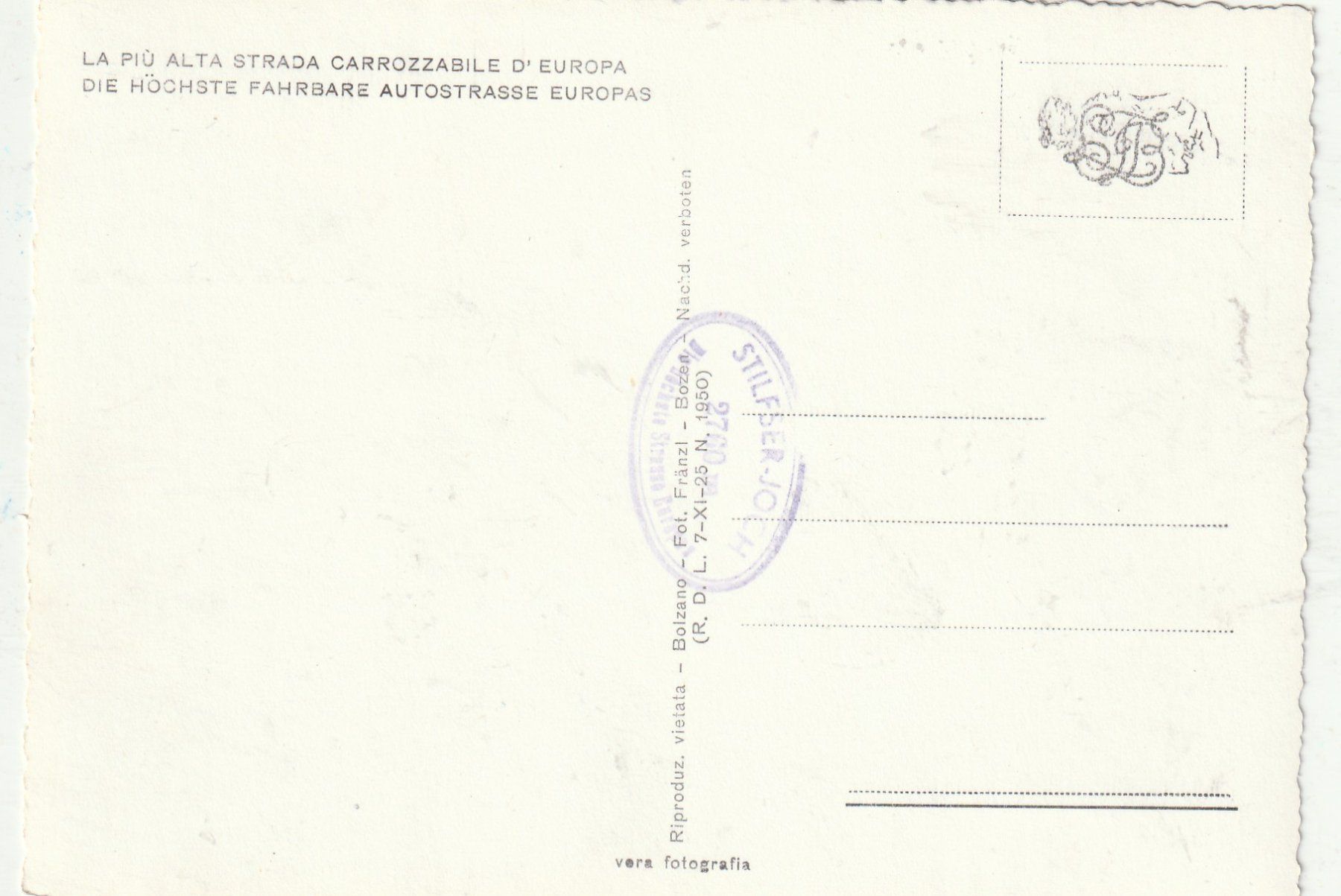 Cartoline postali: Die Höchste  Autostrasse Europa – Usato da Lumbrein venduto da made02 1
