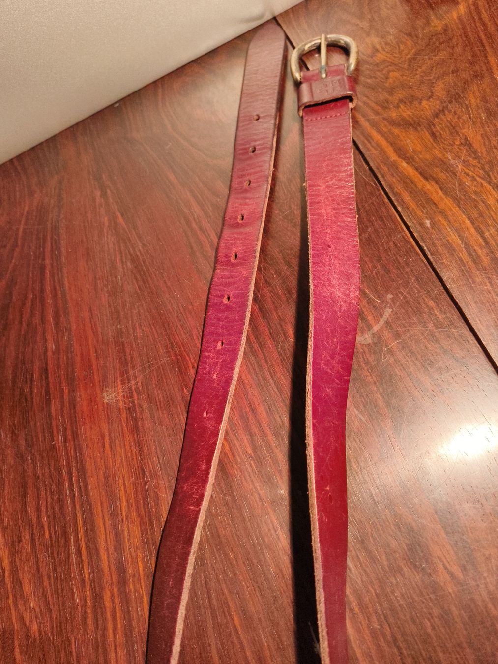 Schweizer Armee Cinture: PTT Ledergurt 117cm rot mit Post Schweiz – Usato da stettlen venduto da VintageBern_ch 4