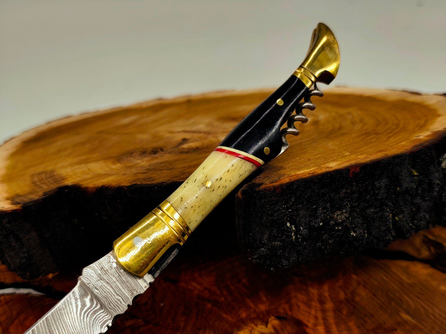 Accessori: Laguiole Damast Messer Klappmesser echtes Damastmesser – Nuovo e nell'imballaggio originale da Arlesheim venduto da Premius_1 5