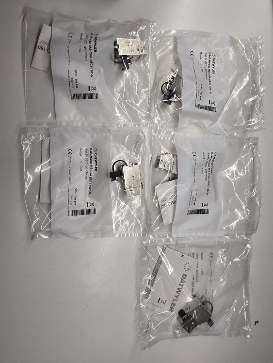 Datwyler RJ45-Module MS-C6A 180°-K Kat6a 5x (Neu und originalverpackt ...