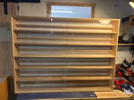 H0 Vitrine 120 x 89 cm mit Treppensystem a 6/12 Ebenen