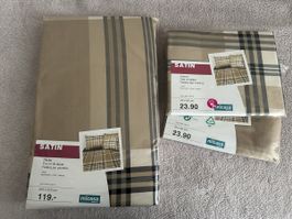 Micasa Satin Bettwäsche Set, 200x210cm + 2 Kissenbezüge, Neu