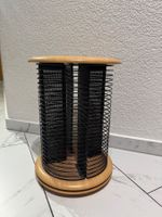 Tour de rangement pour CD rotative en bois et métal