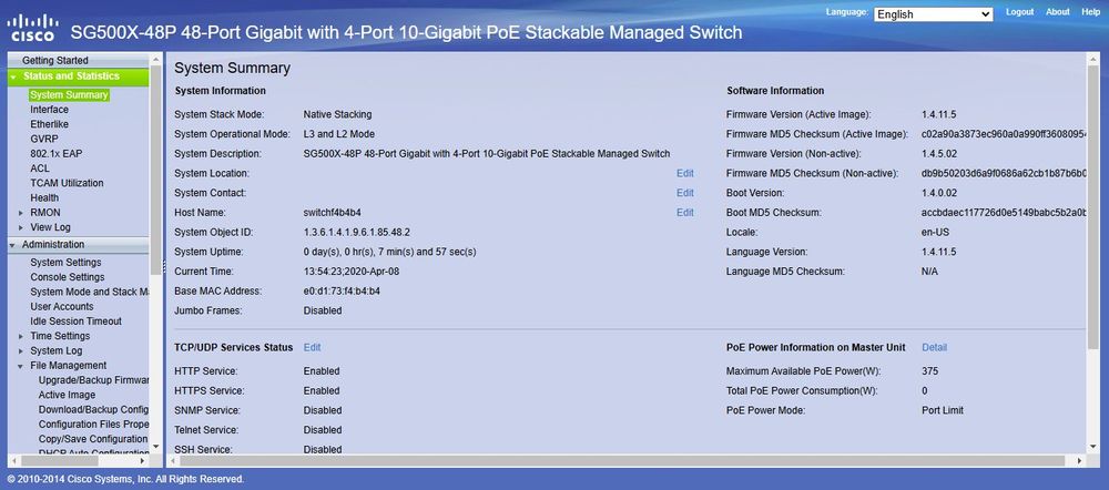 Cisco Hubs & Switches: Cisco SG500X-48P 48 Port 1/10 Gigabit PoE stackable Switch – Gebraucht aus Zürich von Dilbert 4
