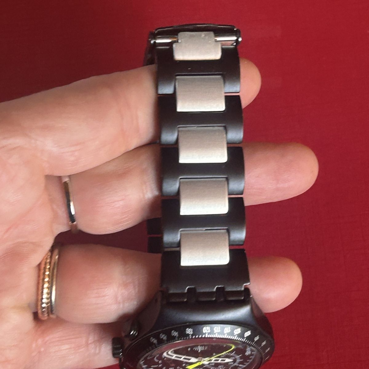 Swatch Orologi: Swatch Uhr  Chronograph Schwarz! – Usato da Laufen venduto da Bellavitaboom 5