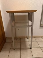 Stehtisch / Bistrotisch, Aluminiumgestell & Massivholzplatte
