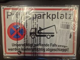 Neues Privat Parkplatz Schild Parken Verboten 30x20cm Alu