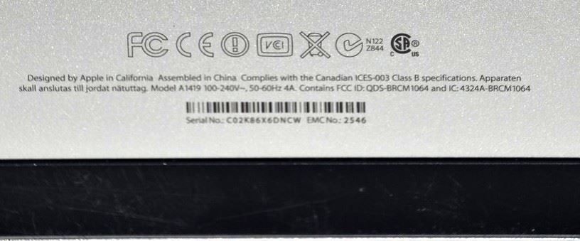 Apple PC: Apple iMac A1419 27" i5 – Usato da Collonges venduto da arashee 7