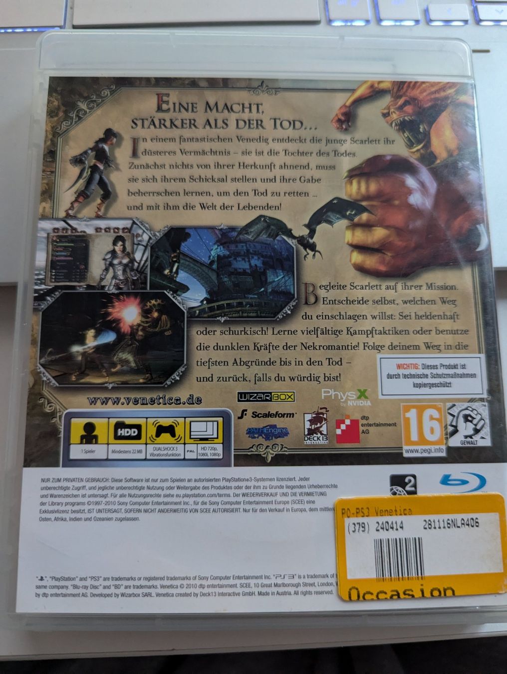 Giochi: Venetica PS3 Game Playstation 3 – Usato da Hünenberg See venduto da SpecialEditionGaming 2