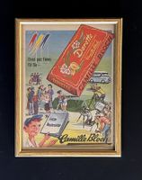 Chocolat Camille Bloch - Alte Rahmenwerbung 1957
