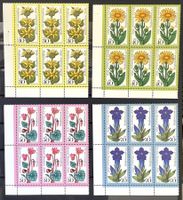 1976 D. Alpenblumen  6er Block Satz Postfrisch Mi-n.510-513
