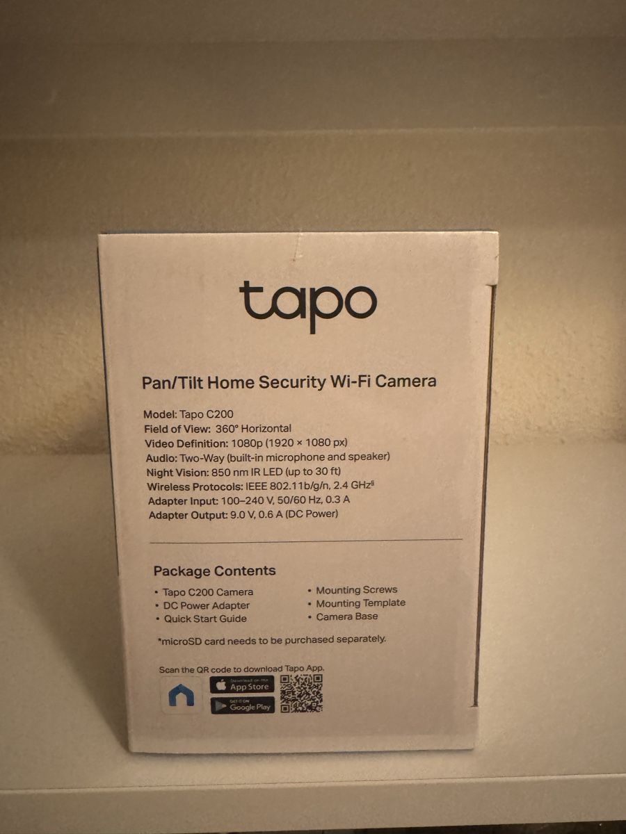 Webcams: tapo Wi-Fi Camera C200 neu – Neuf avec emballage d'origine à Winterthur par roman_the_m 3