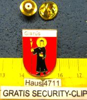 GLARUS KANTONS-WAPPEN PIN GEPRÄGT GOLDIG