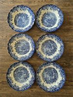 6x Ridgway Staffordshire England Teller tief 24cm