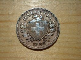 (H3) 2 Rappen 1898 VZ-UNZ